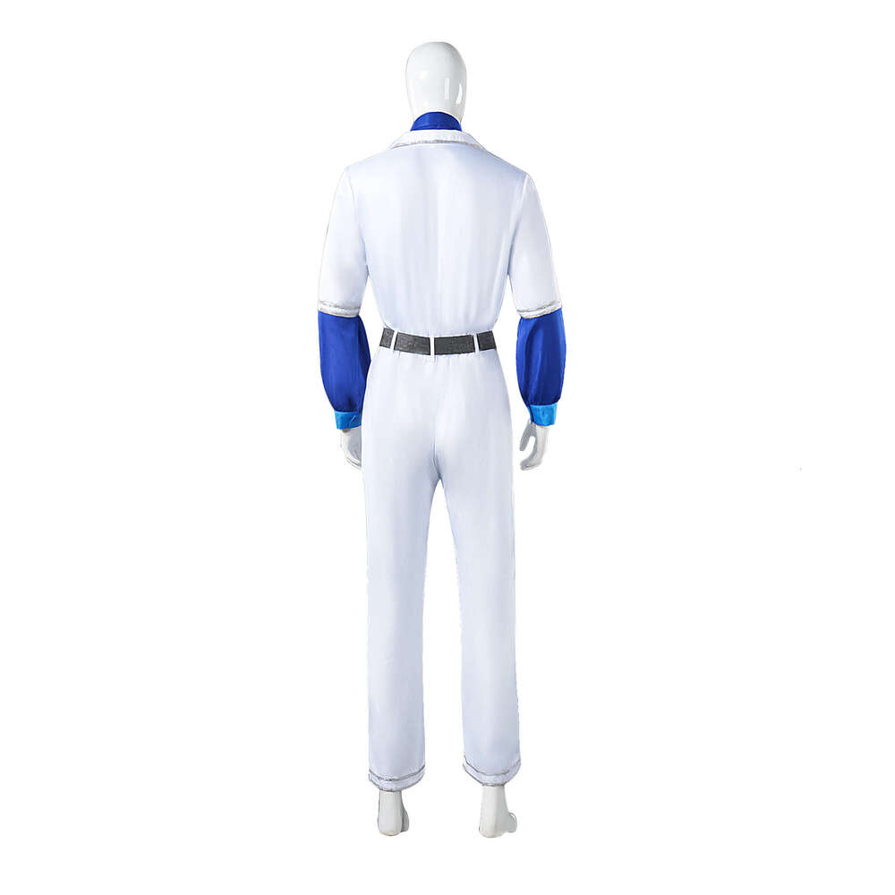 Abba Benny Blue and White Jumpsuit Set Movie Character Band Performance Cosplay Costume
