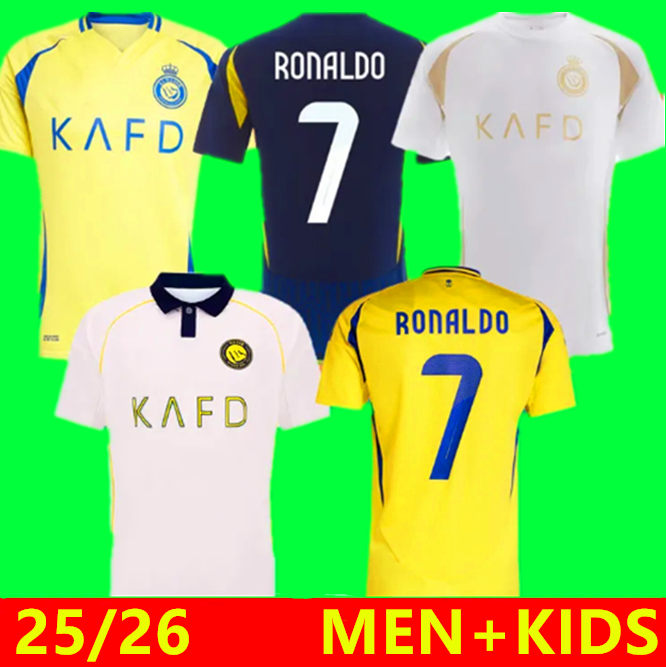 25/26 Third away Al Nassr FC Ronaldo MANE Soccer Jerseys Ronaldo 2025 Home CR7 Gonzalo Martinez Talisca Ghislain Konan Vincent Aboubakar Football Shiirt Al-Nassr FC