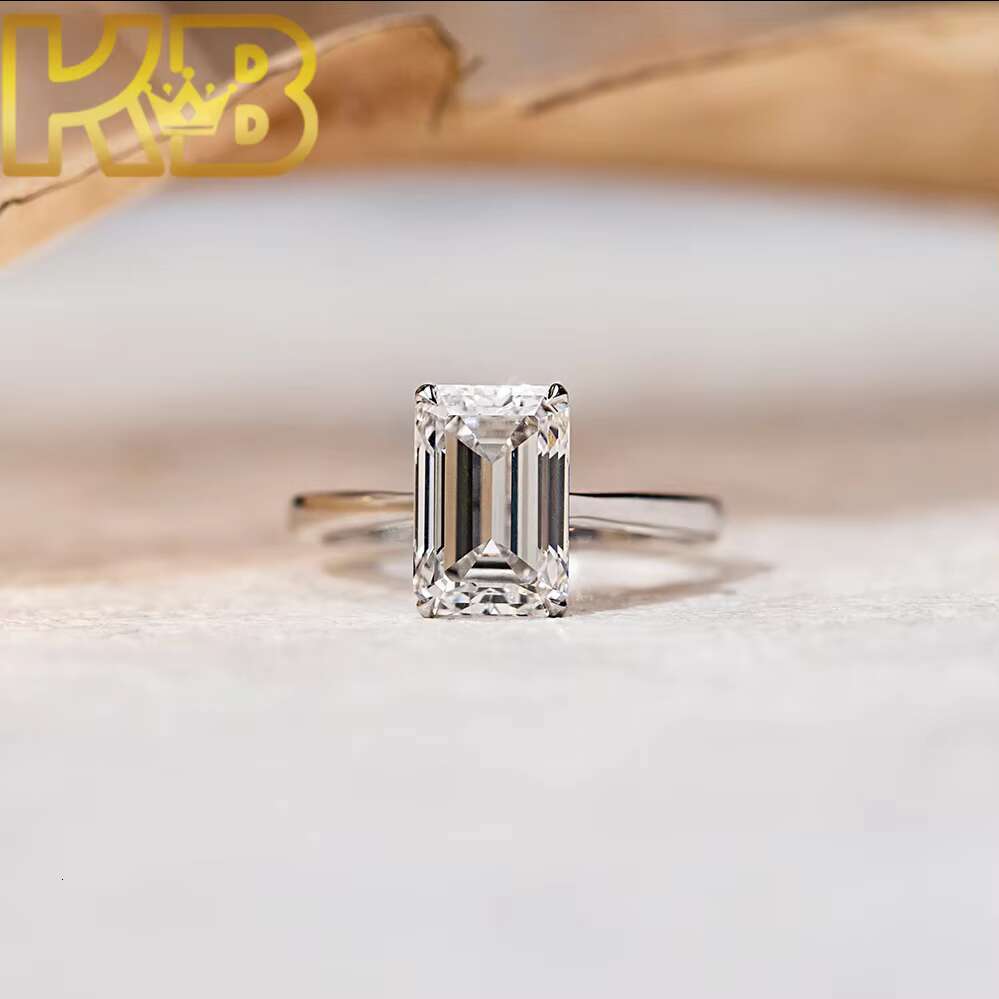 Fashion Show Elegant Lab Created Diamond Jewelry Women Girls Silver Engagement Wedding 925 Silver Diamond Ring