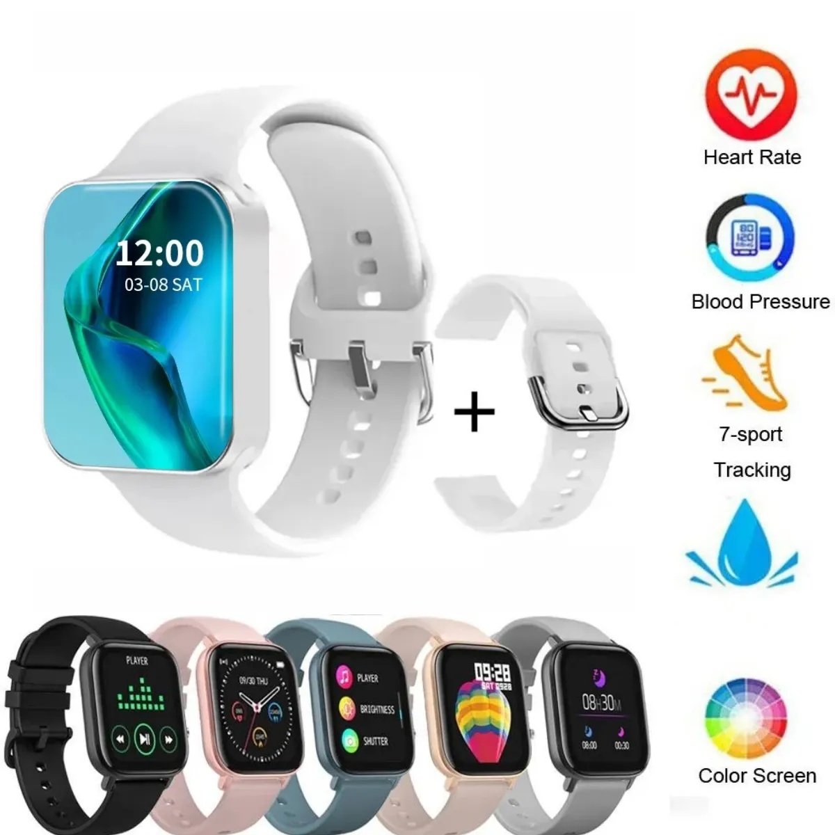 Smart Watch for watch Series 9 10 Ultra 2 49mm Sports Watch Wireless charging Smart Language Answer phone HD Touch Screen English Watch Marine strap A