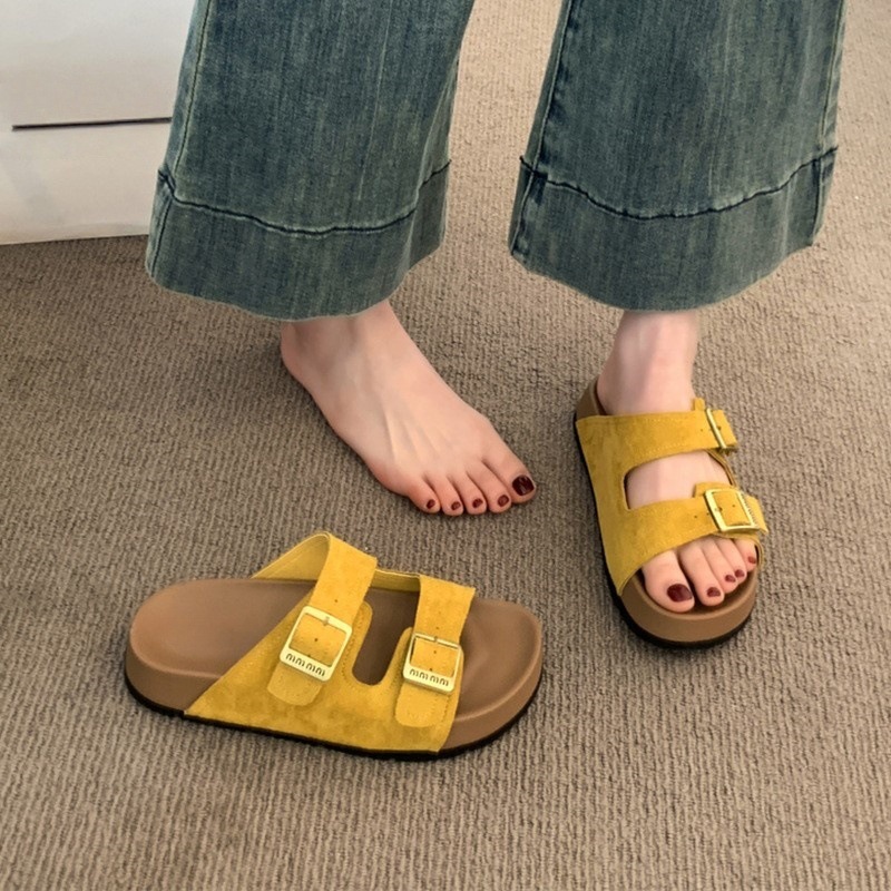 free Shipping Thick soled shoes cool slippers women summer outdoor wear high-end feel height increasing beach sandals