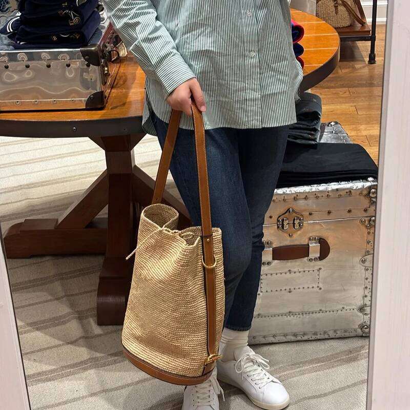 Handmade Braid Straw Large Capacity Summer Beach Shoulder Women Girls Fashion Handbag Rattan Woven Tote Bag For Ladies