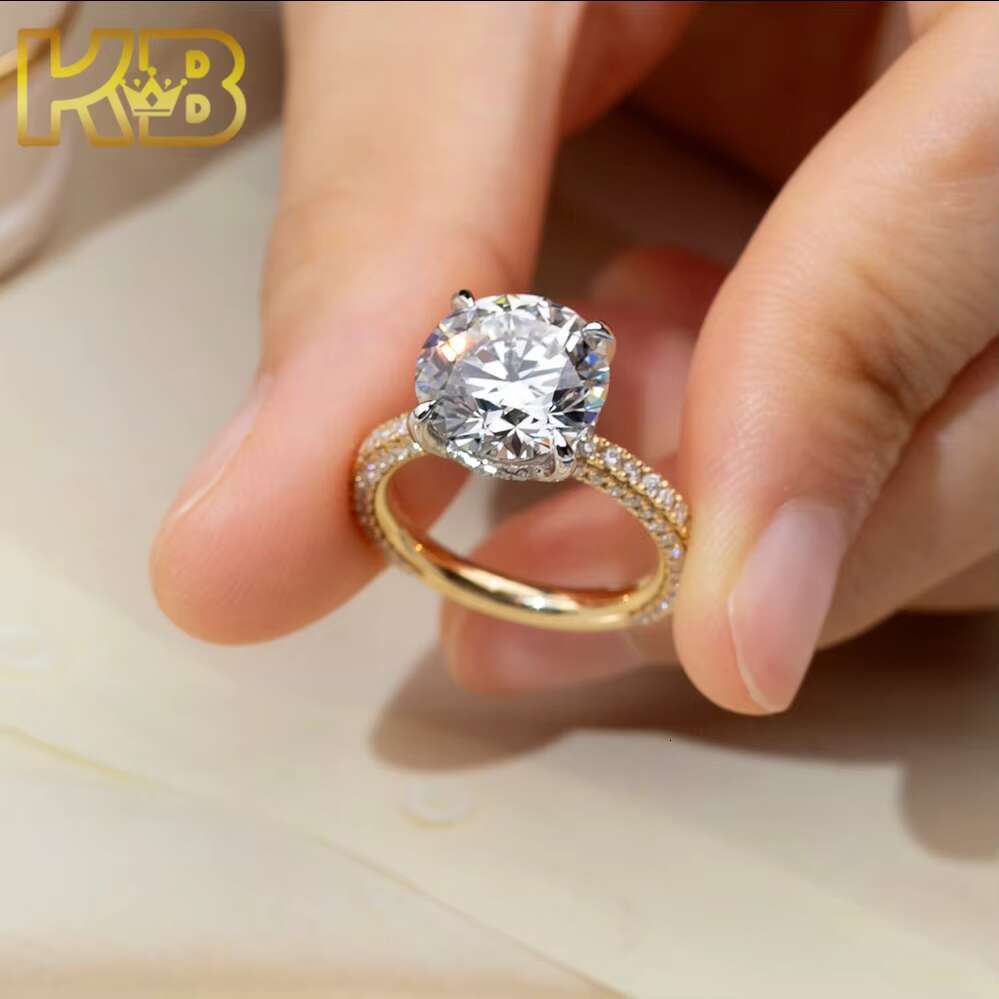 Lab Grown Diamond Engagement Ring Round Cut IGI Certified VVS Clarity D Color Luxury Jewelry for Wedding Anniversary Gifts
