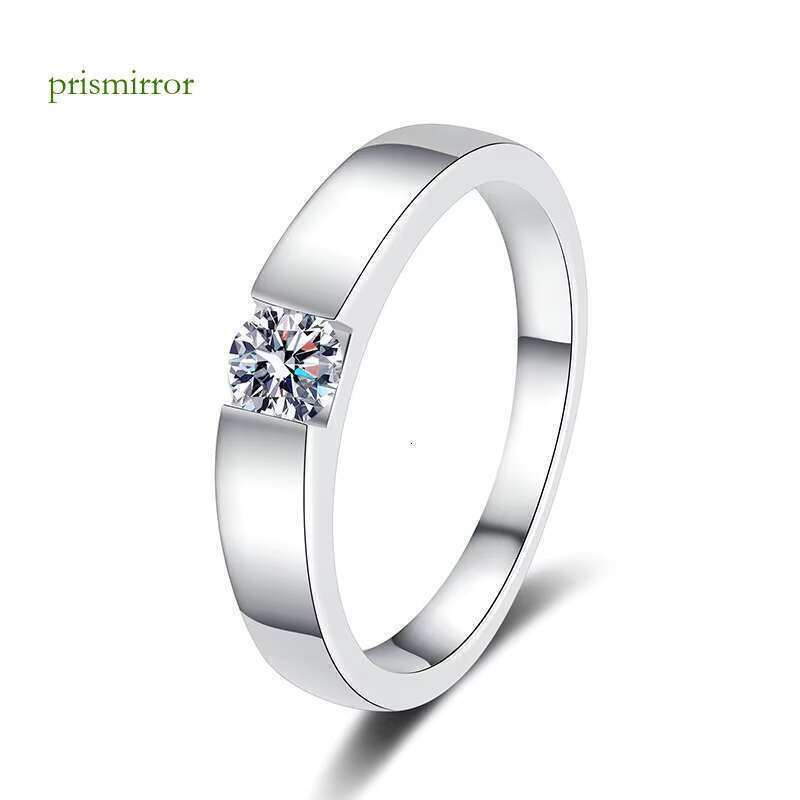 Melynn Wholesale Level D Iced Out Engagement Sterling Sier Moissanite Ring for Women or Men