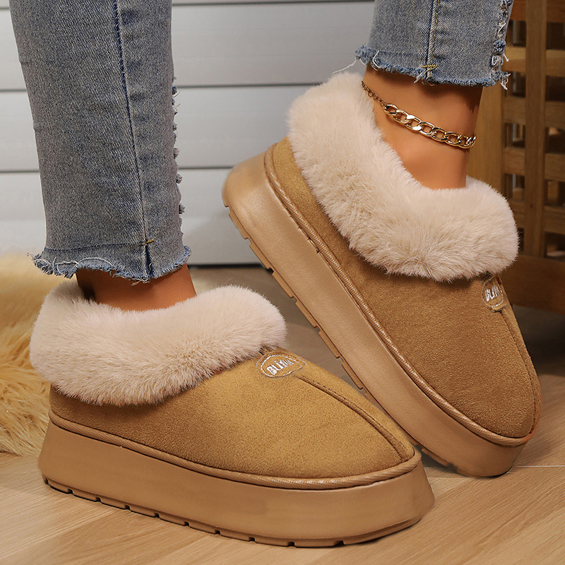 Autumn Winter New Cotton Shoes Fashionable And Versatile Cotton Slippers For Men And Women Comfortable Warm Indoor Outdoor Shoes For Couples Size 44-4