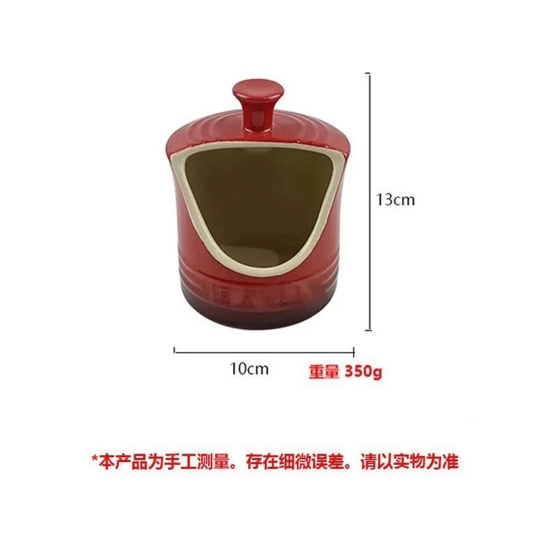 French Style Rainbow Seasoning Jar Tableware Kitchen Storage Jar Pot Lid Rack Ceramic Home Sugar Salt Chili Jar 250627