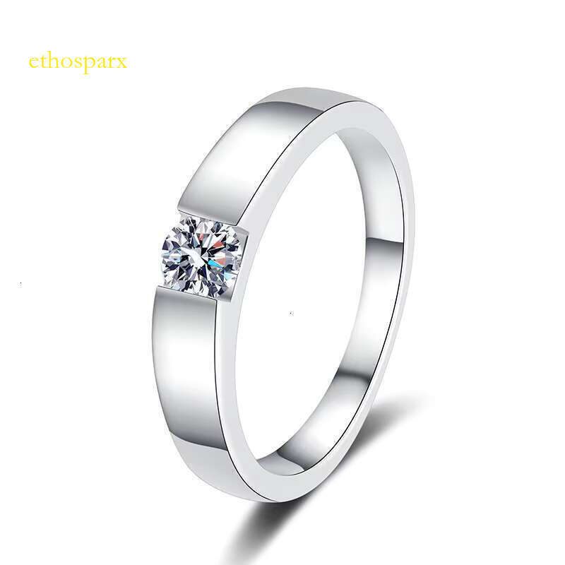 Melynn Wholesale Level D Iced Out Engagement Sterling Sier Moissanite Ring for Women or Men