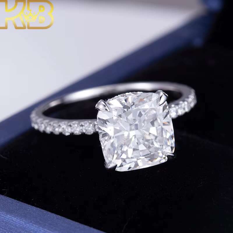 Lab Created Diamond Wedding Ring Set Round Brilliant Cut D Color VS1 Clarity Sustainable Eco Friendly Jewelry Custom Design