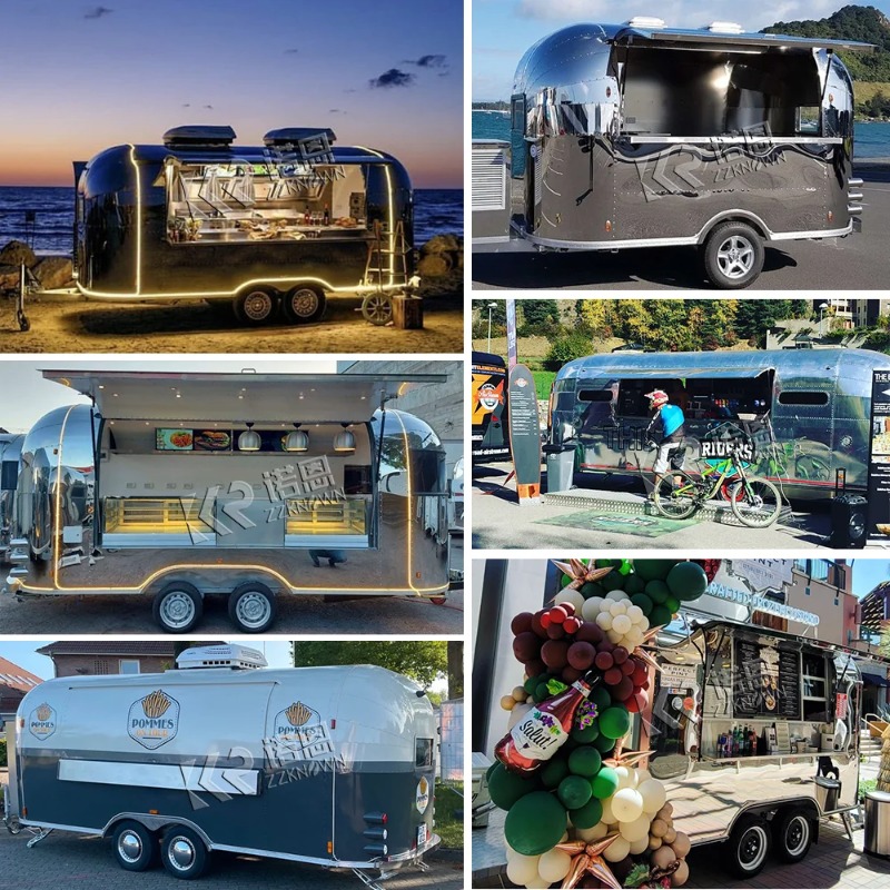 Food Truck Mobile Coffee Affordable Stainless Steel Small Coffee Ice Cream Vending Cart Restaurant Mobile Food Trailer