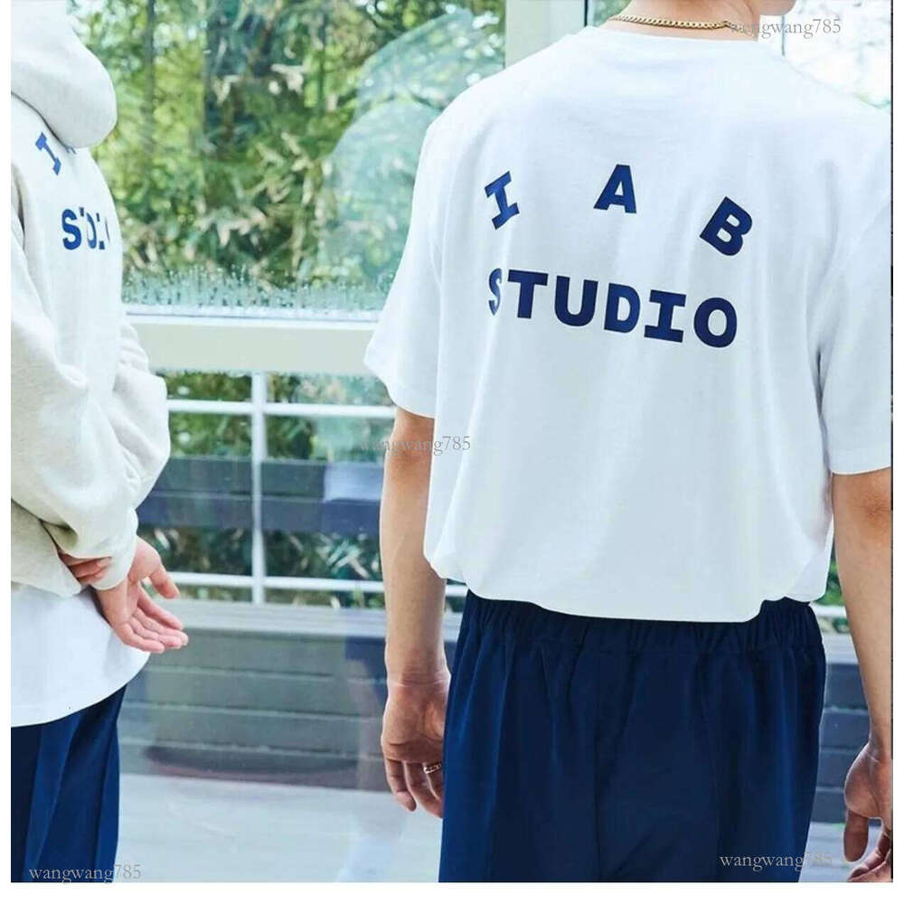 Men's TShirts Summer IAB Studio Letter Print Korean Cotton Loose Versatile Male Couple Round Neck Short Sleeve TShirt Top Streetwear 230422