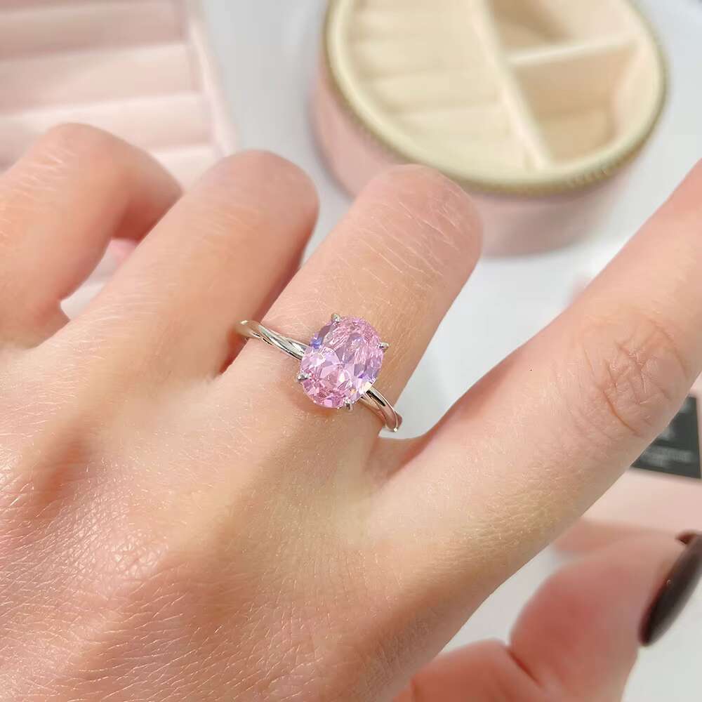 925 Sterling Silver Trendy Female Ring Classic Fashion Versatile Bow Diamond Flower Heart Zircon for Engagement Party 14K