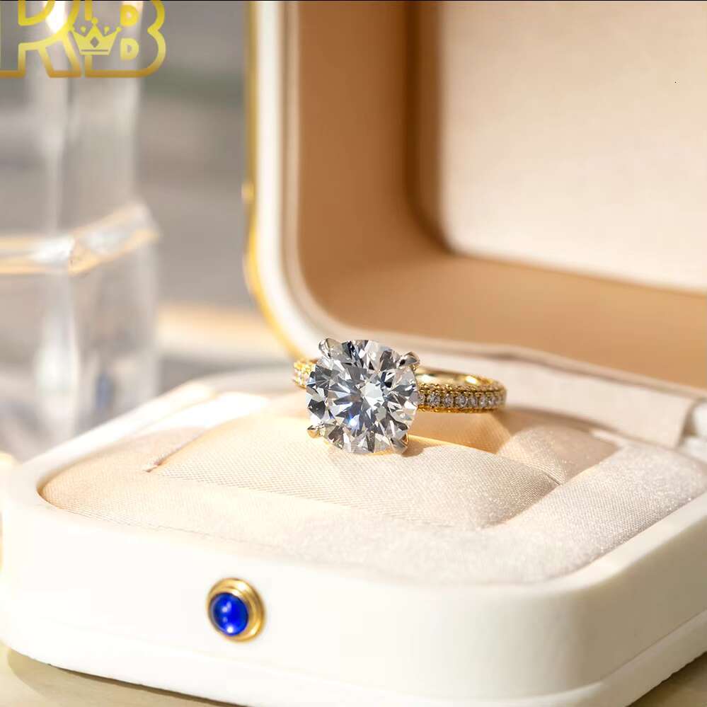 Lab Grown Diamond Engagement Ring Round Cut IGI Certified VVS Clarity D Color Luxury Jewelry for Wedding Anniversary Gifts
