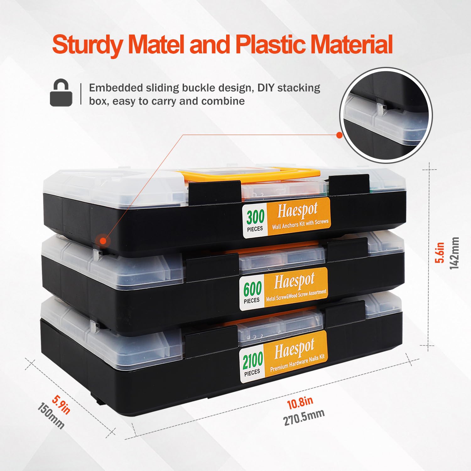 3000-Piece Hardware Kit with Anchors, Tapping Screws, Deck Screw, Nails