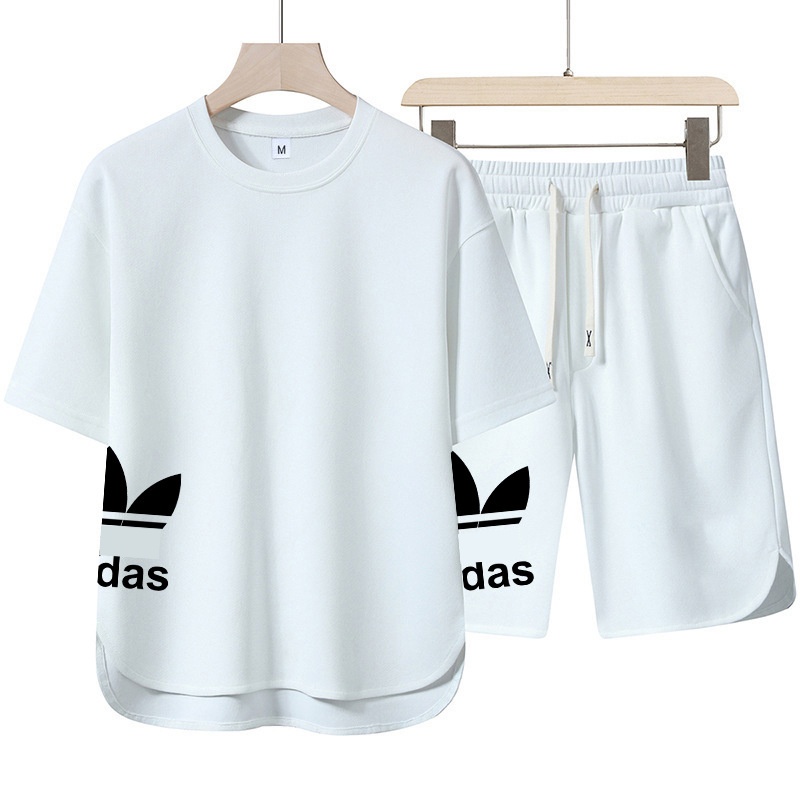 Men's Tracksuits Summer 2025 Pullover Sportswear Set Fashionable Basketball Casual Short-sleeved T-shirt Shorts Two-piece