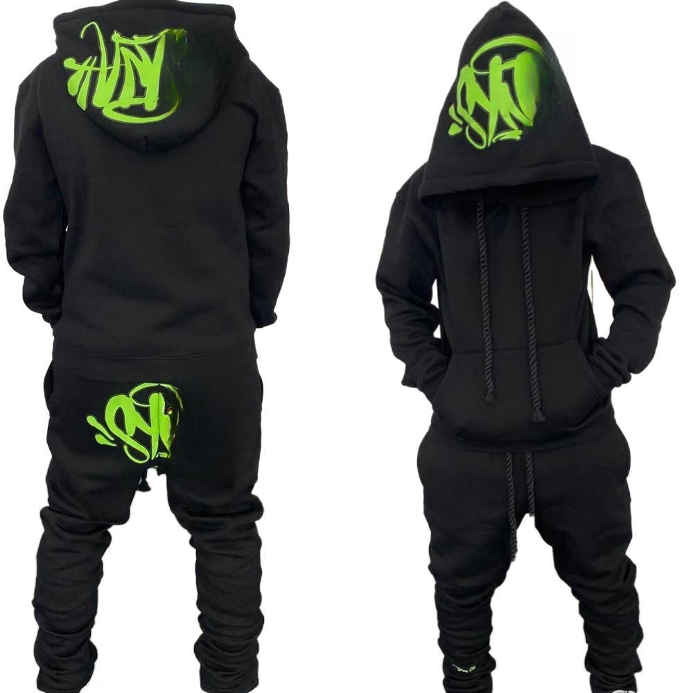 sy hoodie Hip-hop Street Style ClSy cothing y2k Harajuku Unisex Men Women Casual Sportswear Hoodies Long Pant Set Cotton Tracksuit XS-XL