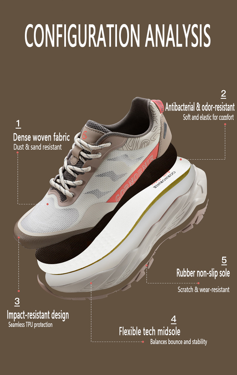 Men's outdoor mountaineering Outdoor anti-skid wear-resistant hiking shoes; Women's comfortable and breathable soft sole sports shoes