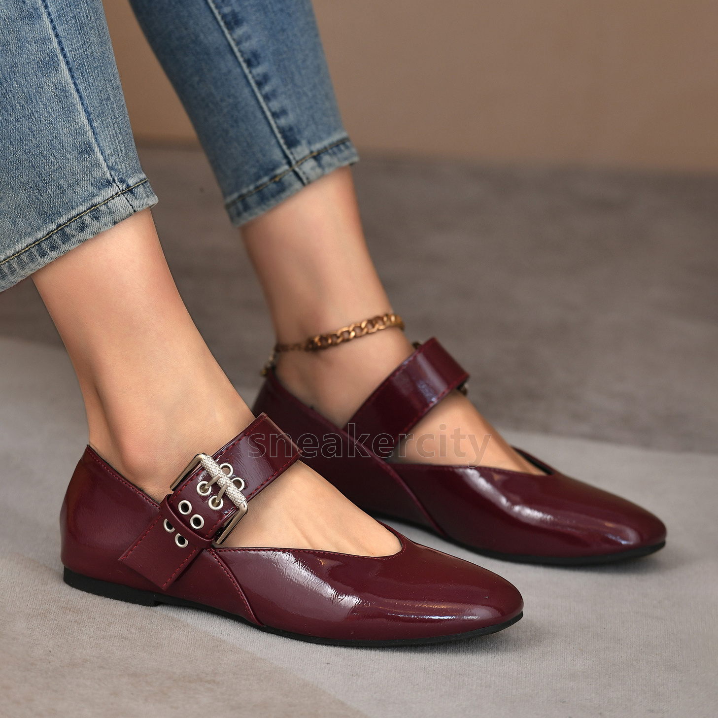 fashion loafers elegant ballet flats heels mary jane shoes luxury leather mules round toe retro womens sandals daily casual soft-soled walking shoes