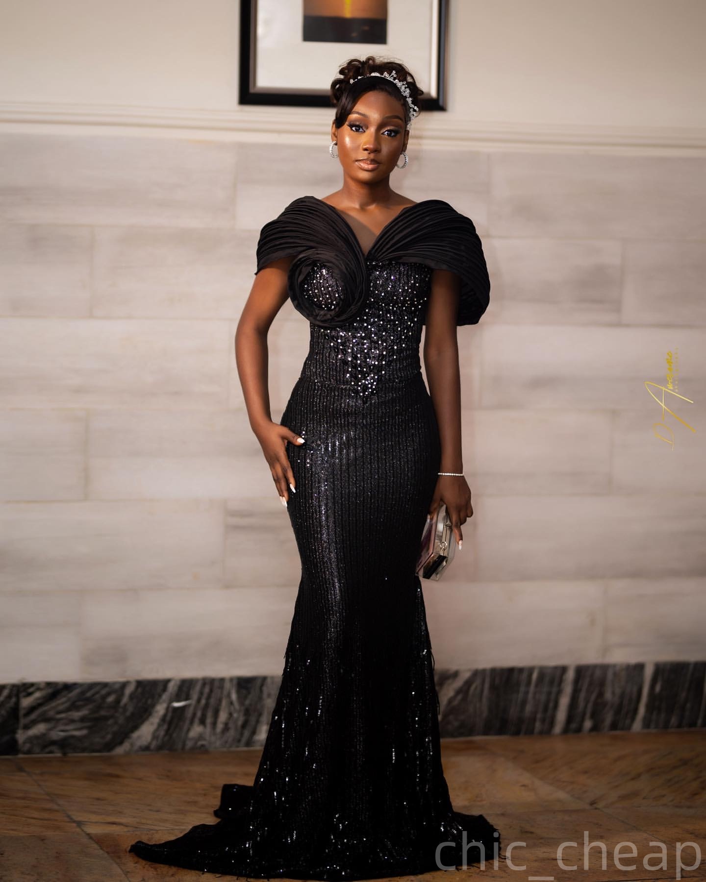 Mermaid Black Prom Dresses 2025 Sweetheart Beaded Sequined Evening Formal Party Second Birthday Engagement Gowns Plus Size Dress For Special Occasions