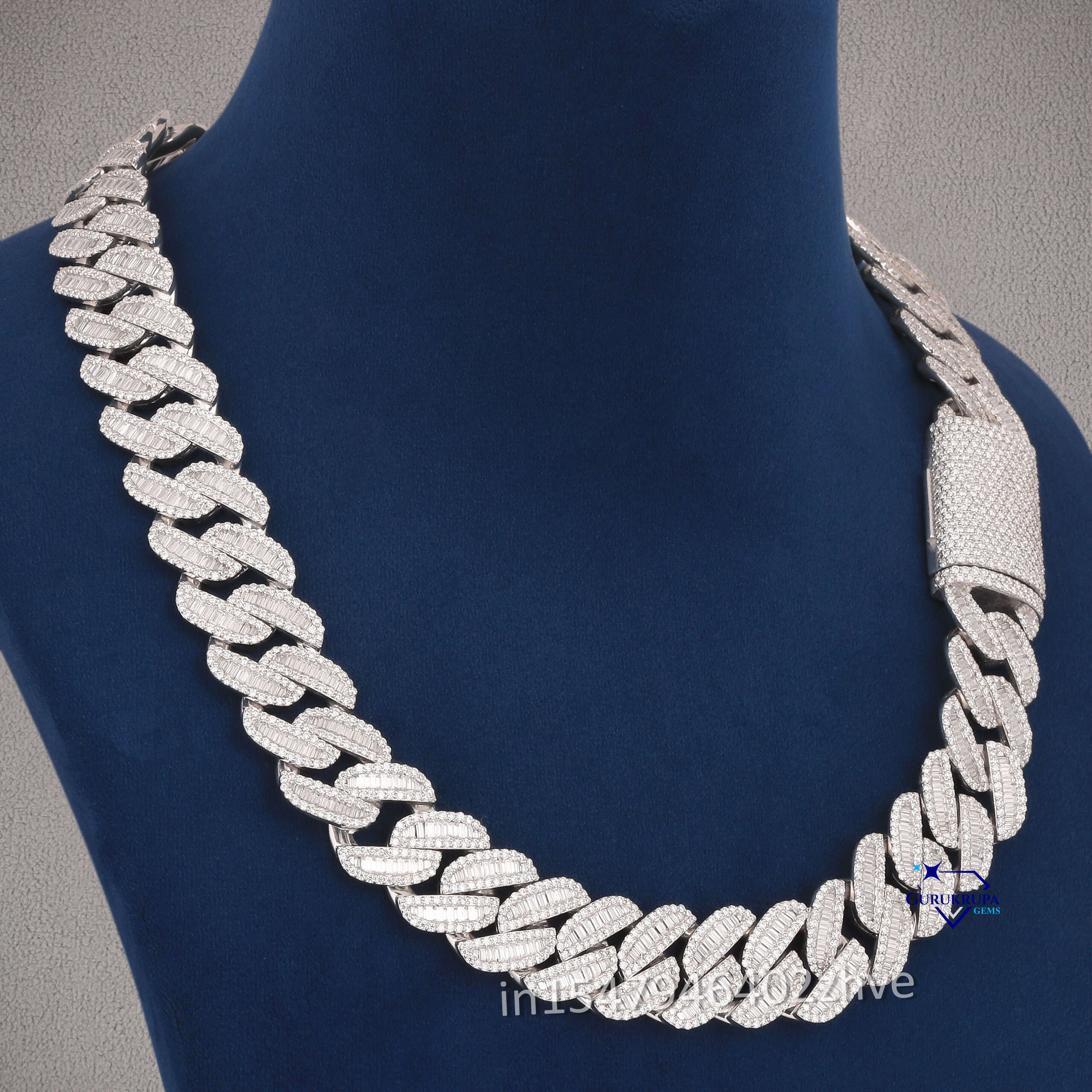 RTS Custom Design Expensive 925 Sterling Silver Moissanite Diamond Hip Hop Cuban Link Chain Iced Jewelry for Women men
