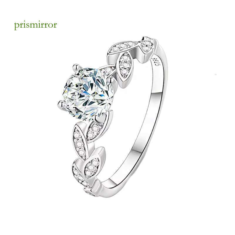 Gra Luxury 1CT Sandstone Women's Engagement Ring, Comes with Pure Silver Broken Branches and Wedding Four Claws