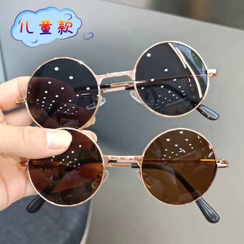 Retro Vintage Round Polarized Sunglasses Kids Brand Sun Glasses Alloy Metal Frame Black Lens Eyewear Driving UV400 ddmyshoesvip Z260305
