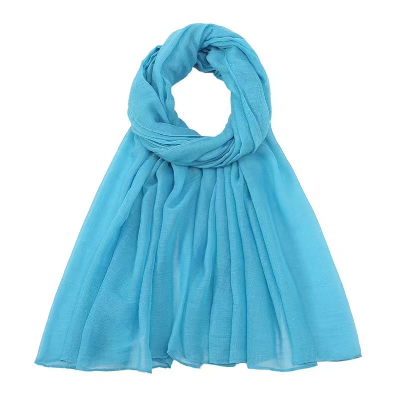 T1101 solid color scarf for women solid color shawl ladies headscarf single color sunscreen scarf thin