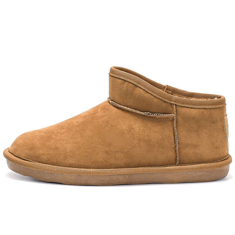 Snow Winter Fleece Lined Thickened Warm Leather and Wool Integrated Cotton free shipping big size Large Size Shoes Non-Slip Men's Boots