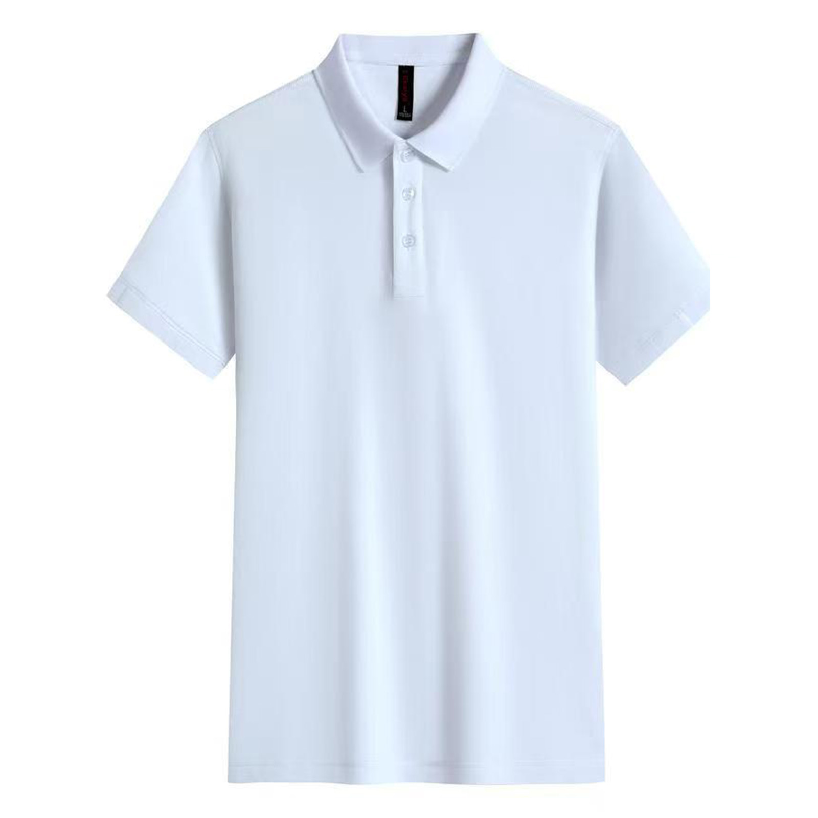 Elegant Men's Solid Color Polo Shirts Featuring Comfortable Short Sleeves and Stylish Placket