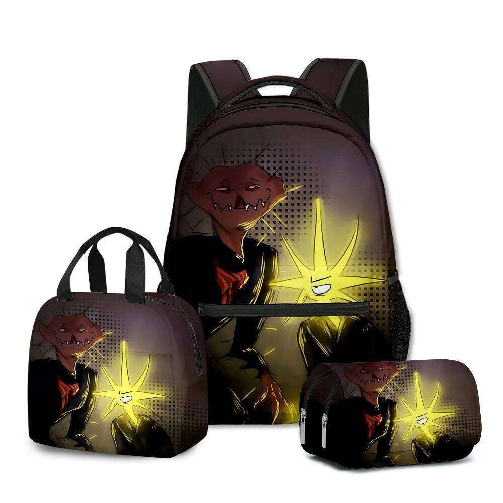 Novelty Fashion Cook phenomenon 3D Printed 3pcs/Set Student School Bags Laptop Daypack Backpack Lunch bag Pencil Case