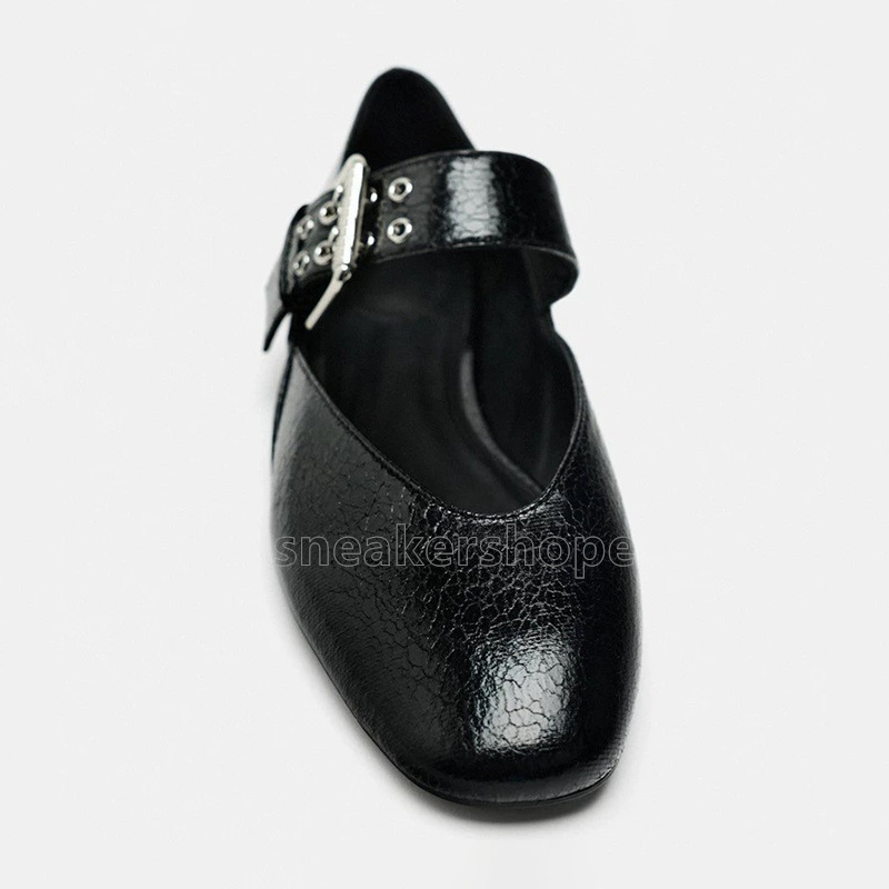 ballet flats heels designer loafers womens mary jane shoes summer buckle strap sandals dress shoes ballerina flats mules non-slip walking shoe size 35