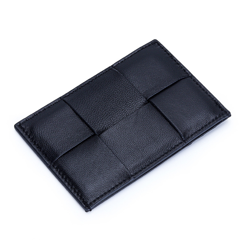 Small Luxury Wallet Card Sheepskin Holder Women 2025 New Designer Wallet Compact Ultra-thin Coin Purse Ins Niche Design Genuine Leather Woven Card Cas