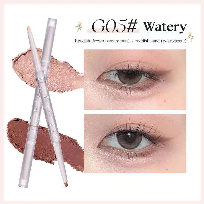 FLORTTE to Meet Chu Double-Headed Silkworm Eyeshadow and Eyeliner Suborbital Hypertrophic Orbicularis Pen Makeup X250702