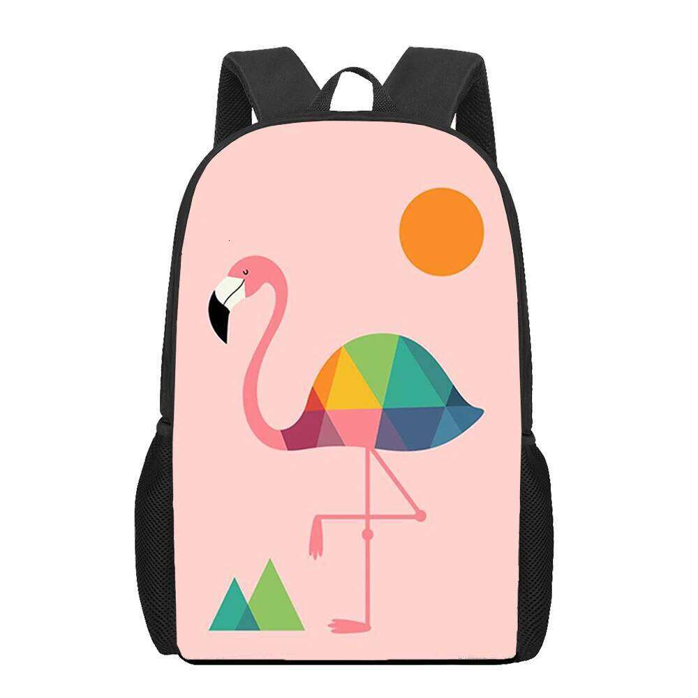 Hip Hop red beautiful Flamingo bird Notebook pupil School Bags 3D Print Oxford Waterproof Boys/Girls Laptop Backpacks