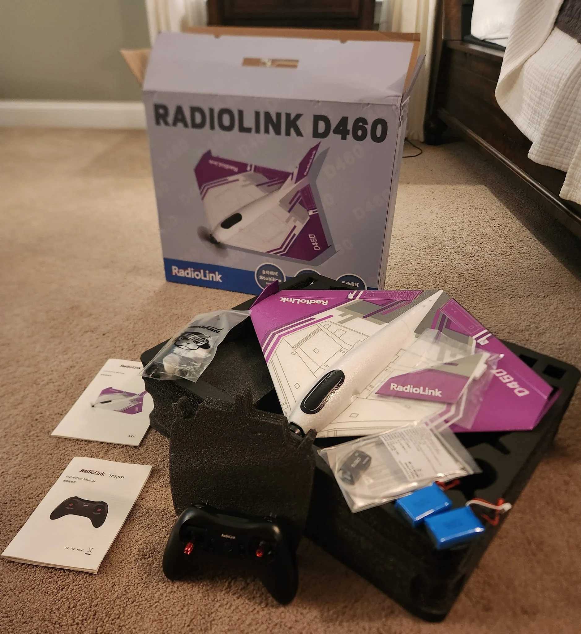 Radiolink Turbot D460 Scale Model RTF RC Airplane Delta wing with 3 Flight Modes 30 Minutes Play Time for Beginner And Pilot L250630