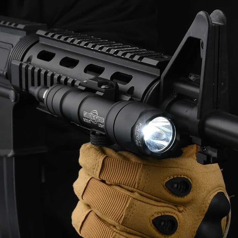 Airsoft Flashlight Scout Light Tactical Surefir M600 M300 Modbutton Switch M-Lok Keymod Hunting Weapon Lamp Rifle White LEDXJ250701