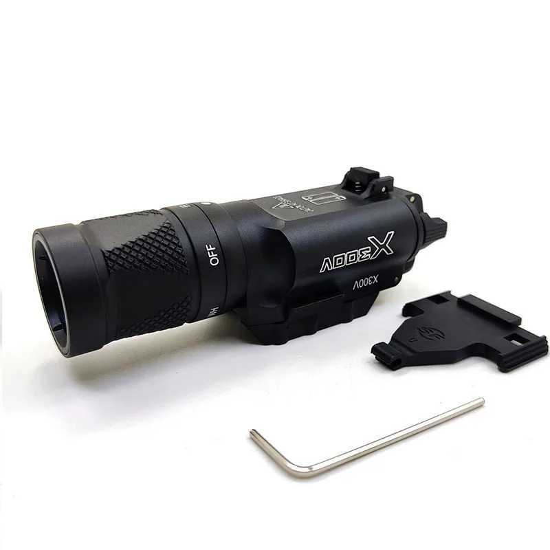 Tactical Ultra X300V Metal Pistol Gun Strobe LED Light Fit 20mm Rail Airsoft Weapon Hunting Flashlight Glock CZ 75 Gun Strobe XJ250701