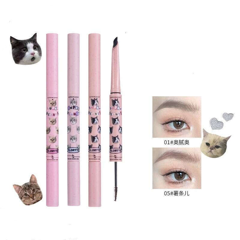 FLORTTE Pencil Eyebrow g Cream 2-in-1 Dual Head Blade Long Lasting Waterproof Beginner Makeup Cosmetics X250702