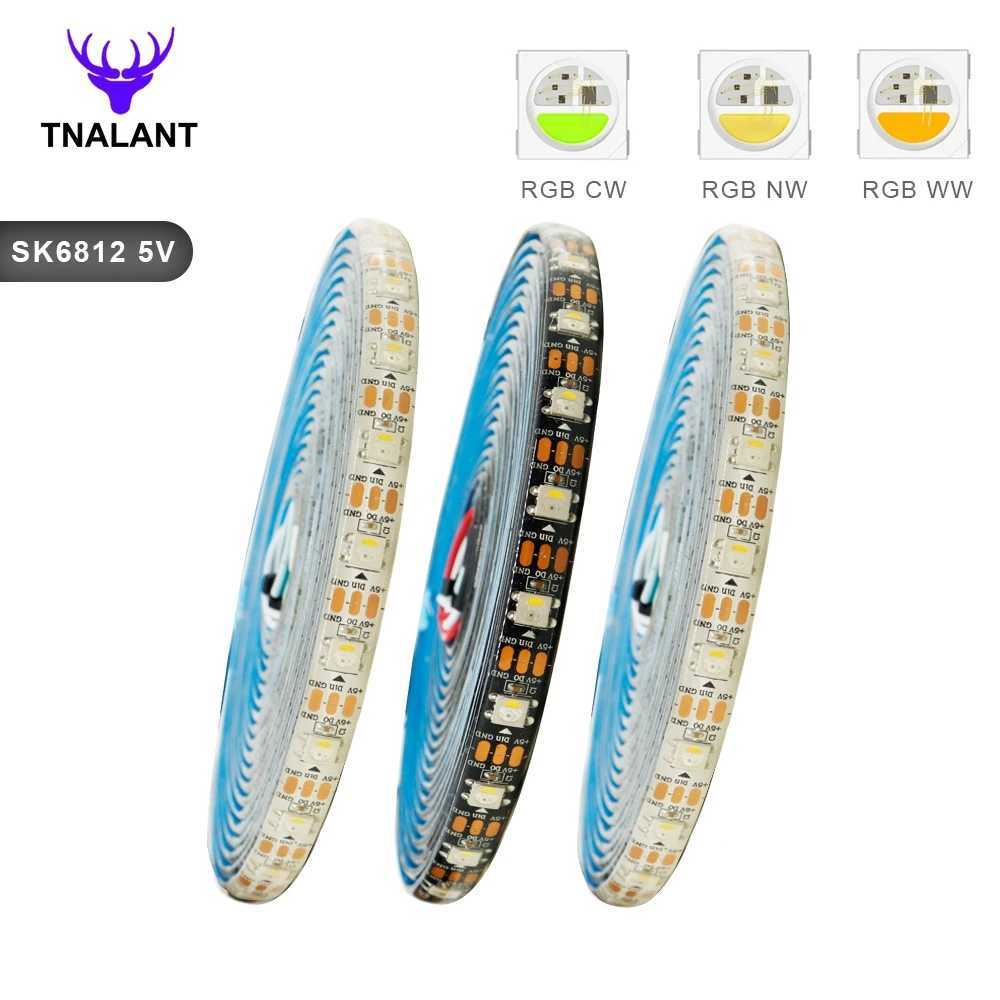 SK6812 RGBW (Similar to WS2812B) LED Strip Light 4 in 1 30/60/144Leds/Pixels/m Individually Addressable LED Tape IP30/IP65/IP67 DC5V W250701