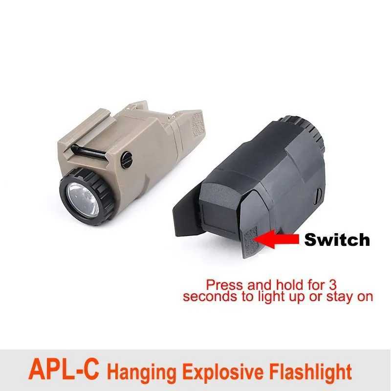 WADSN Tactical Airsoft APL WML Flashlight WML-G2/WML-X Super Bright Helmet Lamp Handgun Glock 17 19 Weapon Hunting Scout Light XJ250701