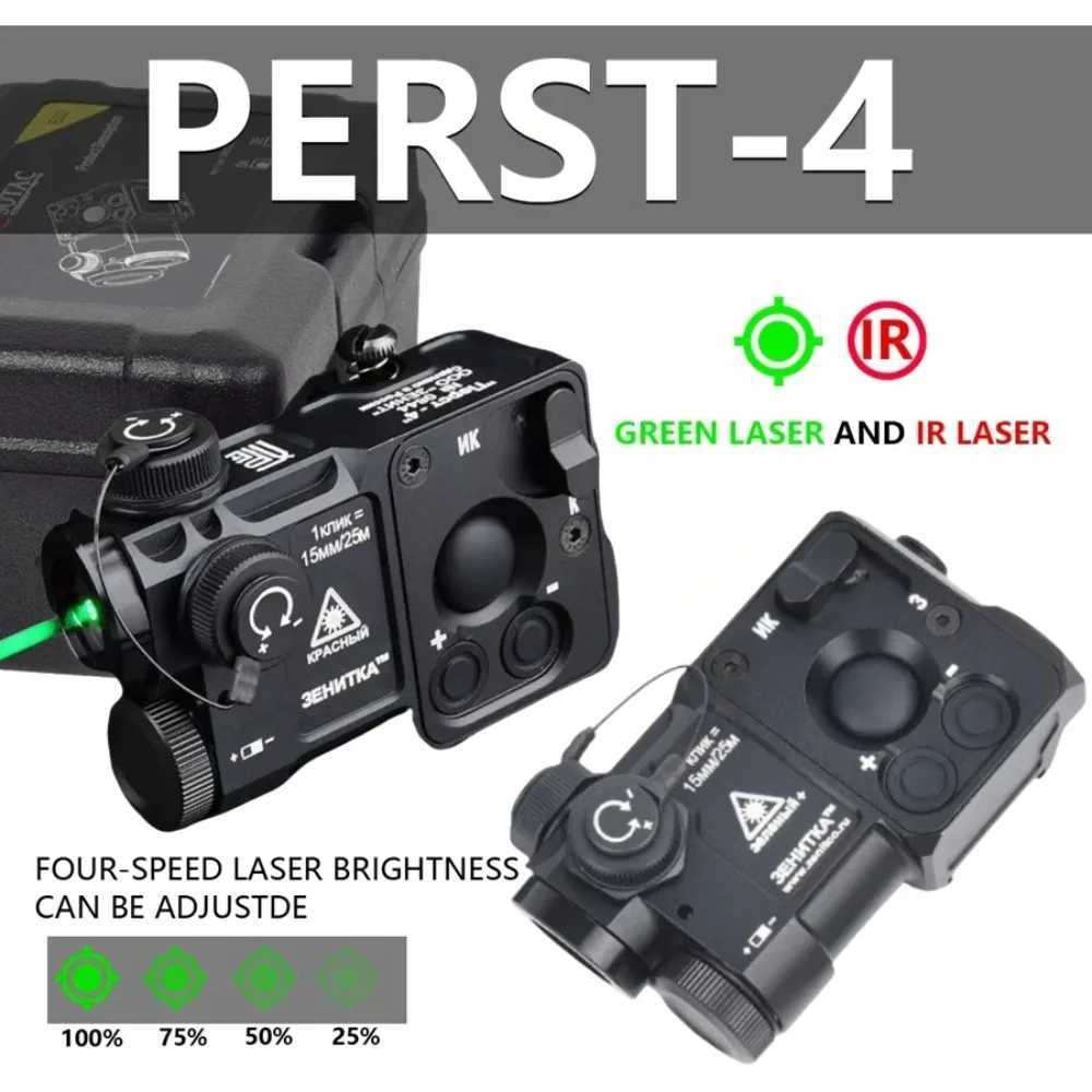 Tactical Weapon Gun Light PERST-4 Red Green Blue Dot IR Sight Indicator Brightness Adjustable for Outdoor Hunting Fit 20MM Rail XJ250701