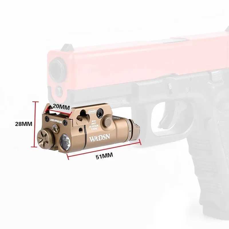 Surefire Tactical XC2 Pistol Hanging Metal Flashlight Red Green Laser Fit 20mm Rail Hunting Weapon Light Outdoor Glock17 Airsoft XJ250701