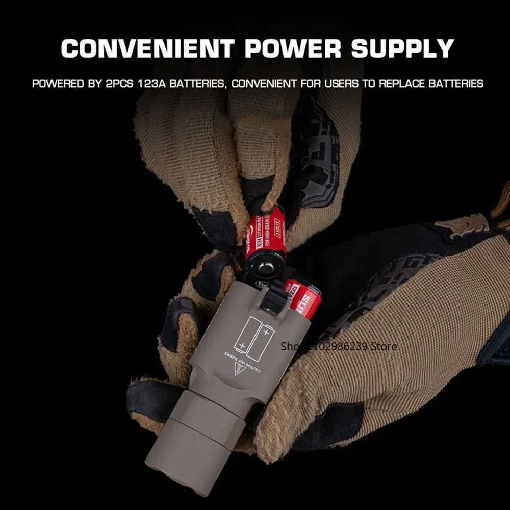 SF X300U Flashlight 800 Lumens Tactical Metal Pistol Scout Light Airsoft Weapon Gun Light Strobe Flashlight Lanterna Torch XJ250701