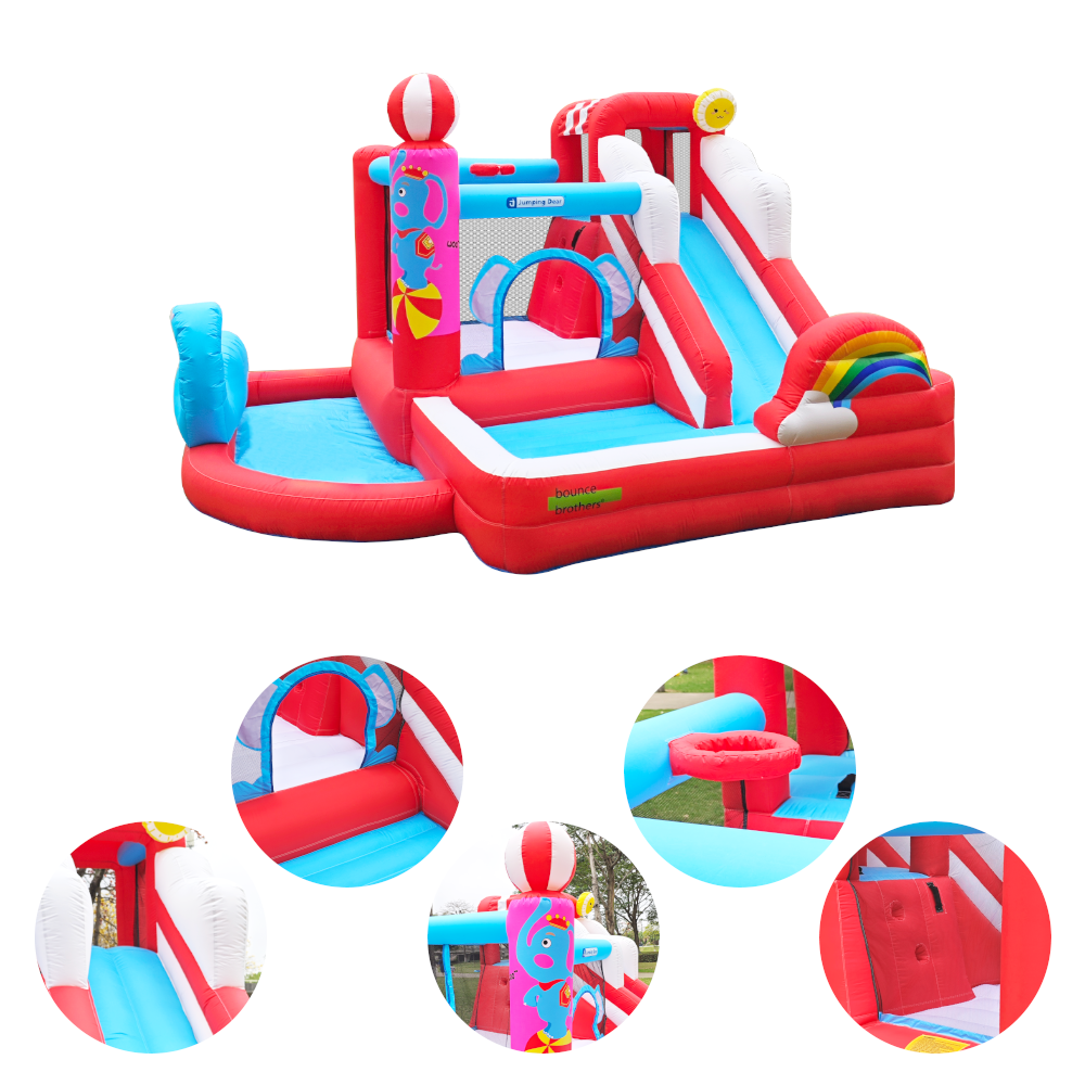 Family-Friendly Multicolored Elephant Slide & Climber - Indoor/Outdoor Activity Hub