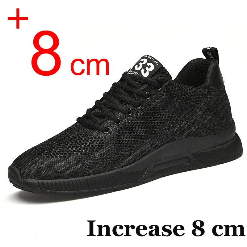Men Sneakers Elevator Shoes Hidden Heels Breathable Heightening Shoes For Men Increase Insole 6CM Sports Casual Height Shoes 48 250626