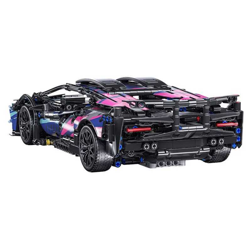 1314pcs black purple Lamborghini Sian sports car building blocks assembly remote control racing brick toy birthday gift 2025XJ250702
