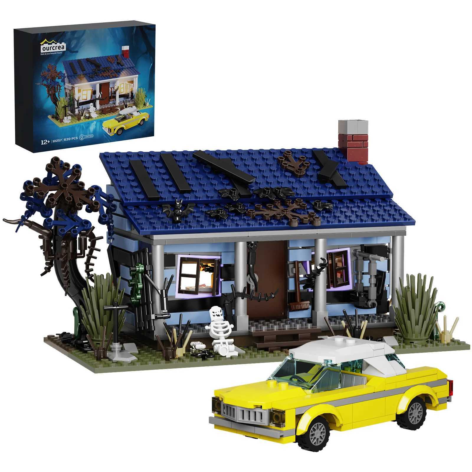 Evil Dead Horror House Building Block Set with LED Light Haunted House Hut Model Toys for Boys and Girls Halloween Gifts (639 Pcs) XJ250702