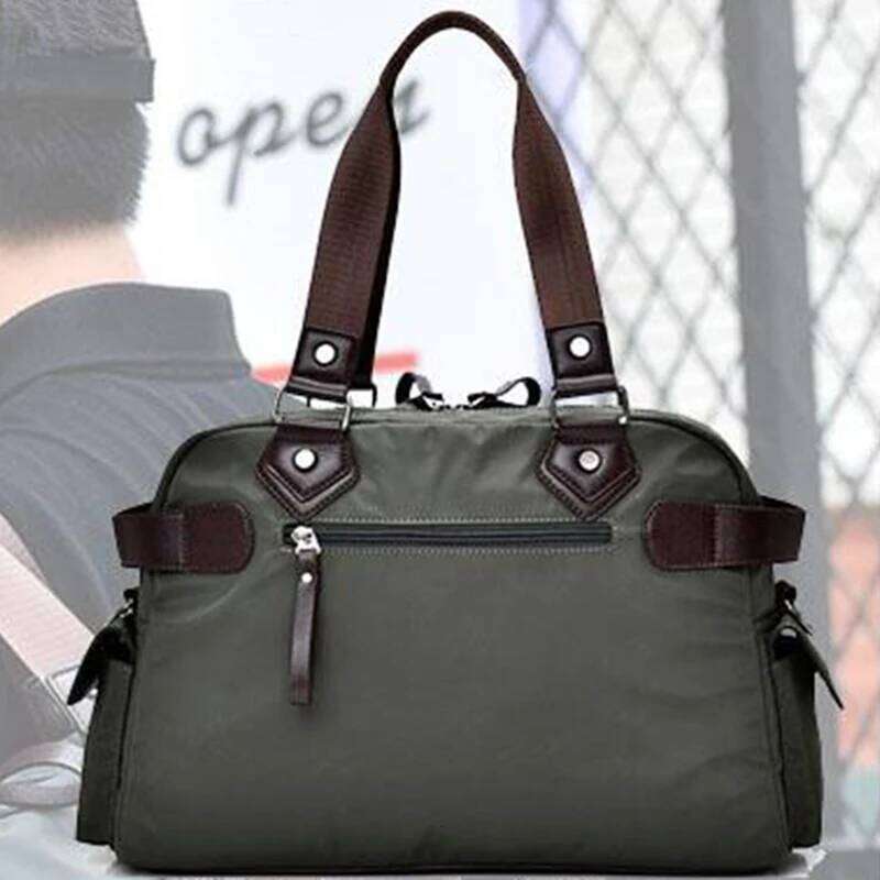 Men's Shoulder Bag Nylon Material British Casual Fashion School Style High Quality Multi-function Large Capacity Design