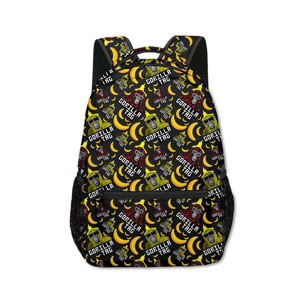 Novelty Cool Gorilla tag student Bookbag Notebook 3D Print Oxford Waterproof Boys/Girls Travel Backpacks