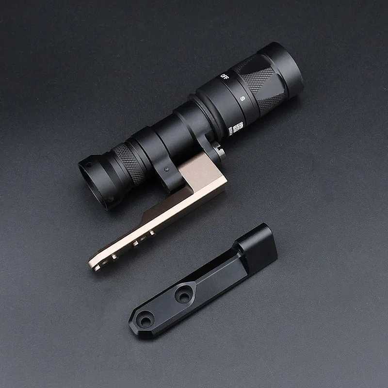 WDASN M340/M640 Flashlight Base Fit M-lok/Keymod Rail Tactical Light Equipment M340 M640 Flashlight Mount Base Airsoft Parts XJ250701