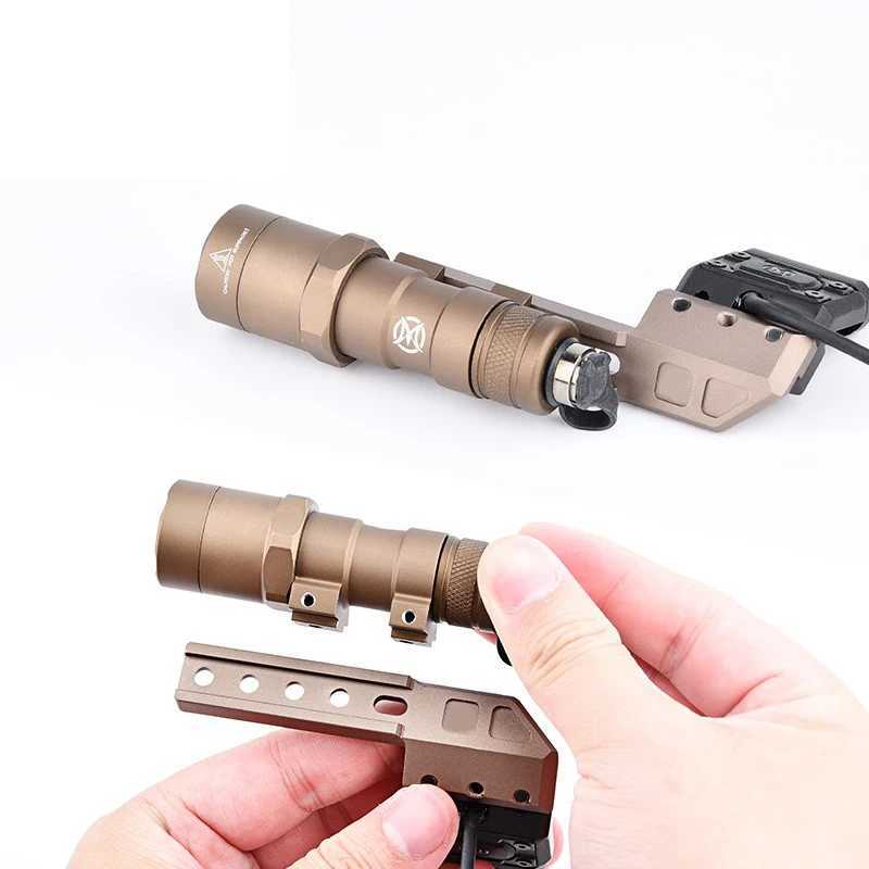 WADSN Tactical SF M600 M600C M300 Airsoft Flashlight Offset Mount Base Weapon Rifle Light ModButton Switch Flank Scout TorchXJ250701